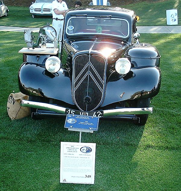 The 1938 Citroen Traction Avant included a coal 